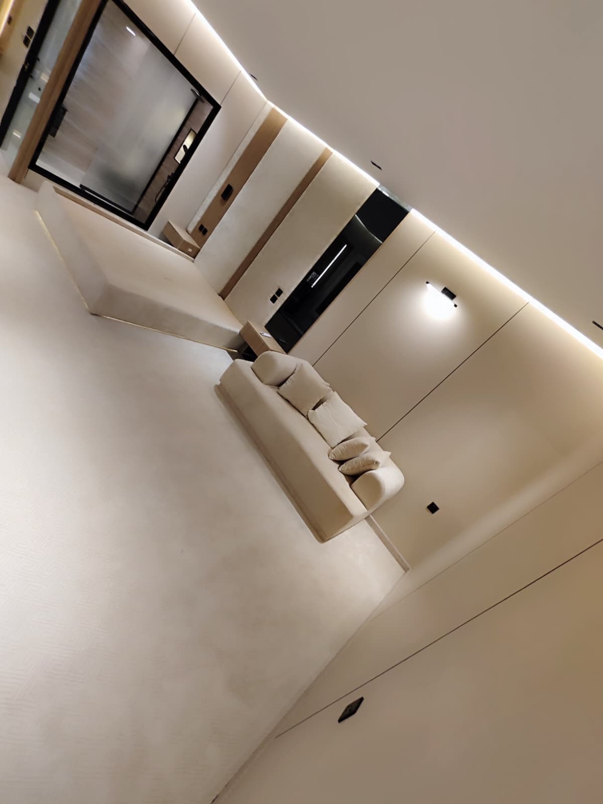 Completed interior fit-out with panelling and integrated joinery in Doha (view 4)